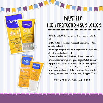 Mustela Sun Lotion 100ml High Protection / krim pelindung kulit bayi