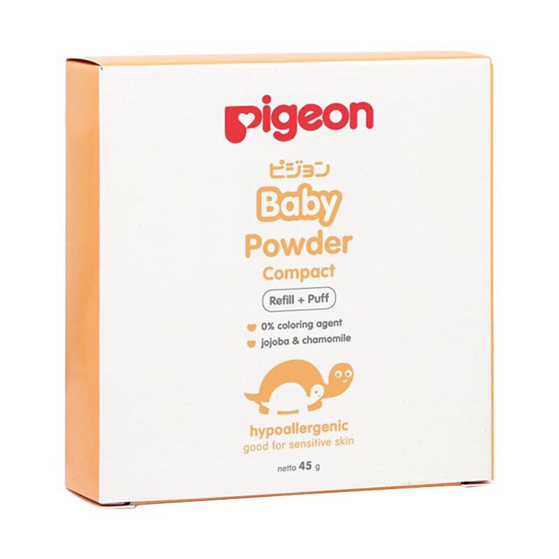 Pigeon Baby Powder (Bedak Bayi) Cake Chamomile Original 45gr Compact | Refill Murah