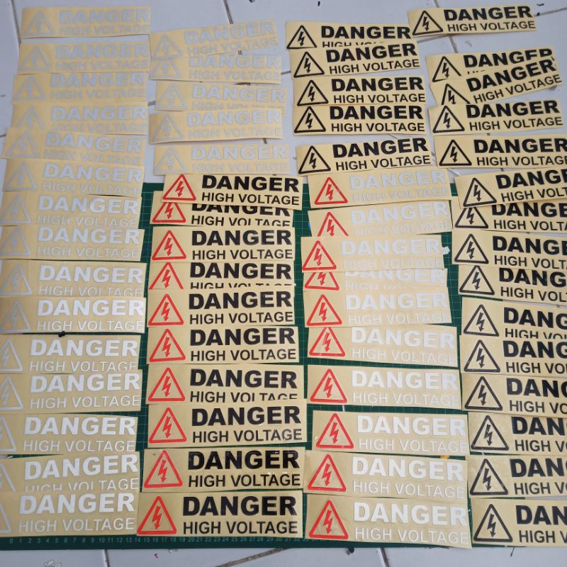 Sticker Cutting Danger High Voltage