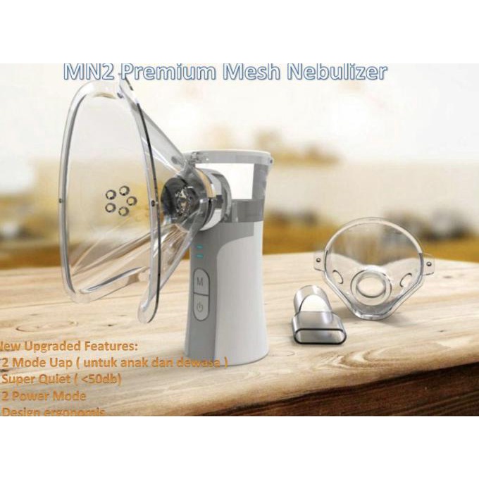 Best Seller Nb06 Portable Mesh Nebulizer Alat Uap Asma Inhaler Inhalasi Pernafasan - Biru