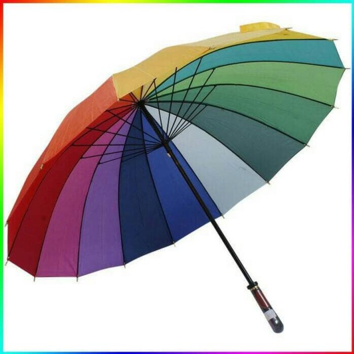 PAYUNG PELAGI PAYUNG GOLF RAINBOW WARNA WARNI