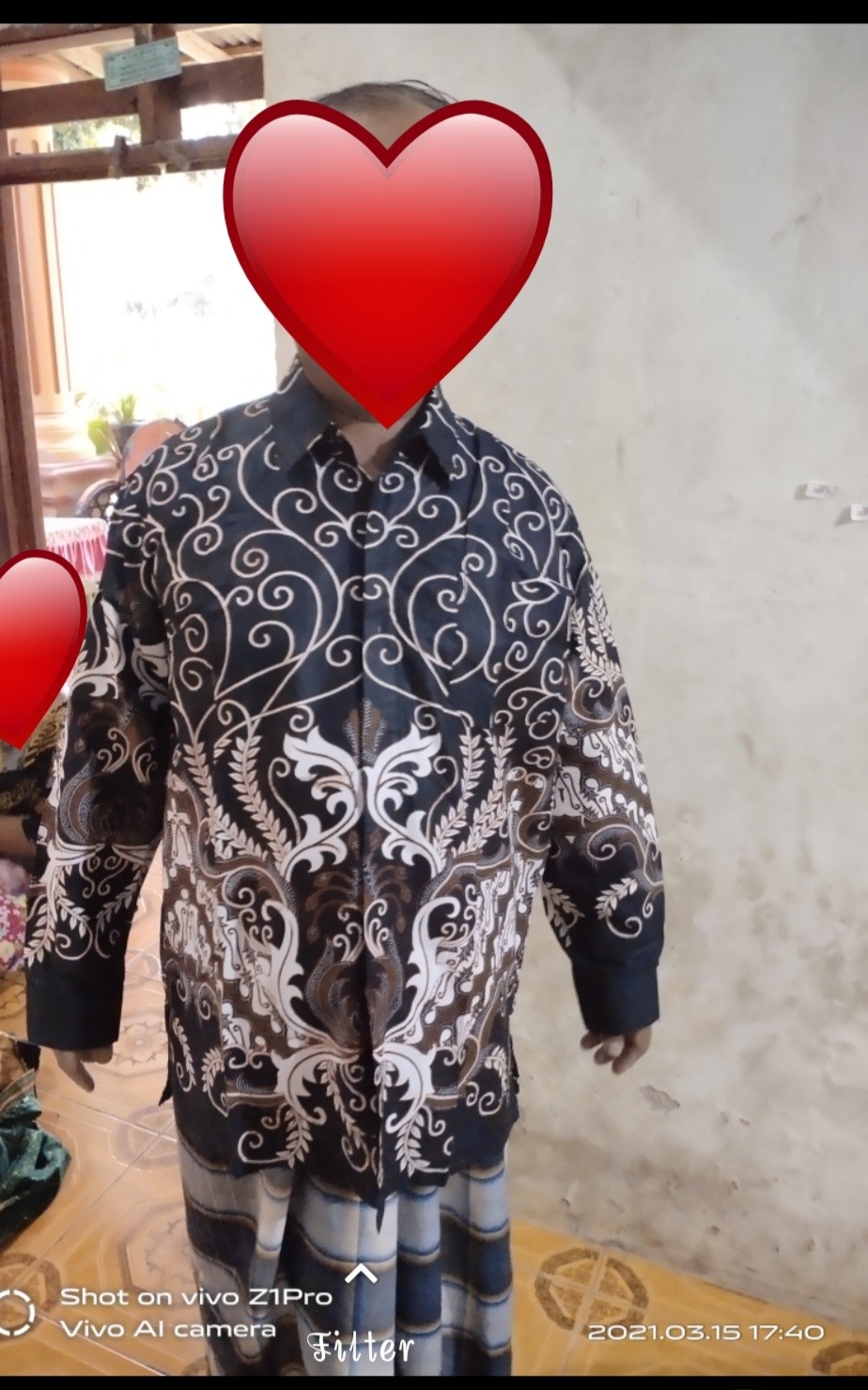 Kemeja Batik Kerja Big Size Jumbo Size Fit Xxl Ld 120 Warna Hitam Putih Casual Formal Kondangan