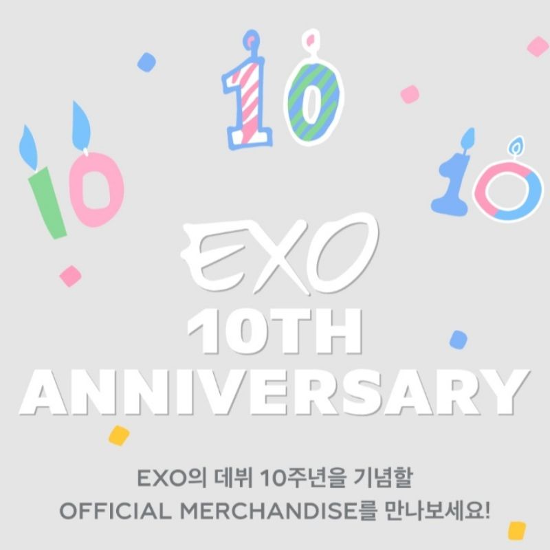 EXO 10th Anniversary MD Sehun Suho Lucky Card, Necklace Set, Acrylic Stand