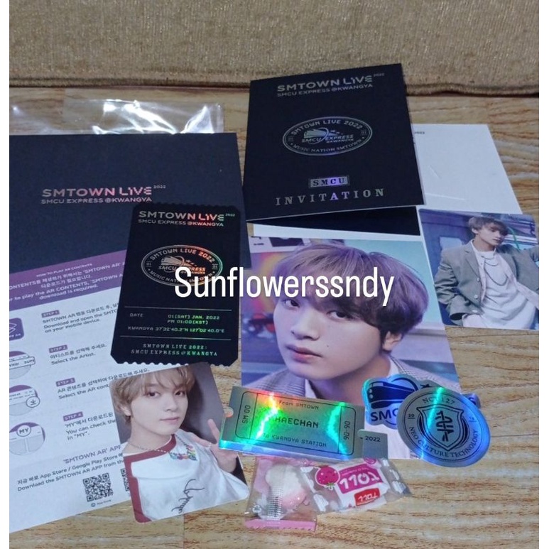UNSEALED PHOTOCARD AR TICKET SMCU HAECHAN NCT 127
