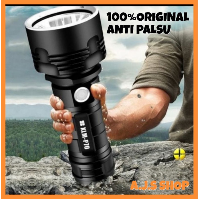 [100% ORIGINAL] Senter LED USB P70 XHP50 50W 1000 Lumens - XLMP70 & L2 XHP50 1000 Lumens - XLML2