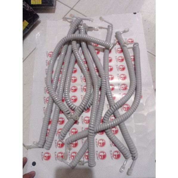 Kabel Spiral Telphone 1 Meter - Putih