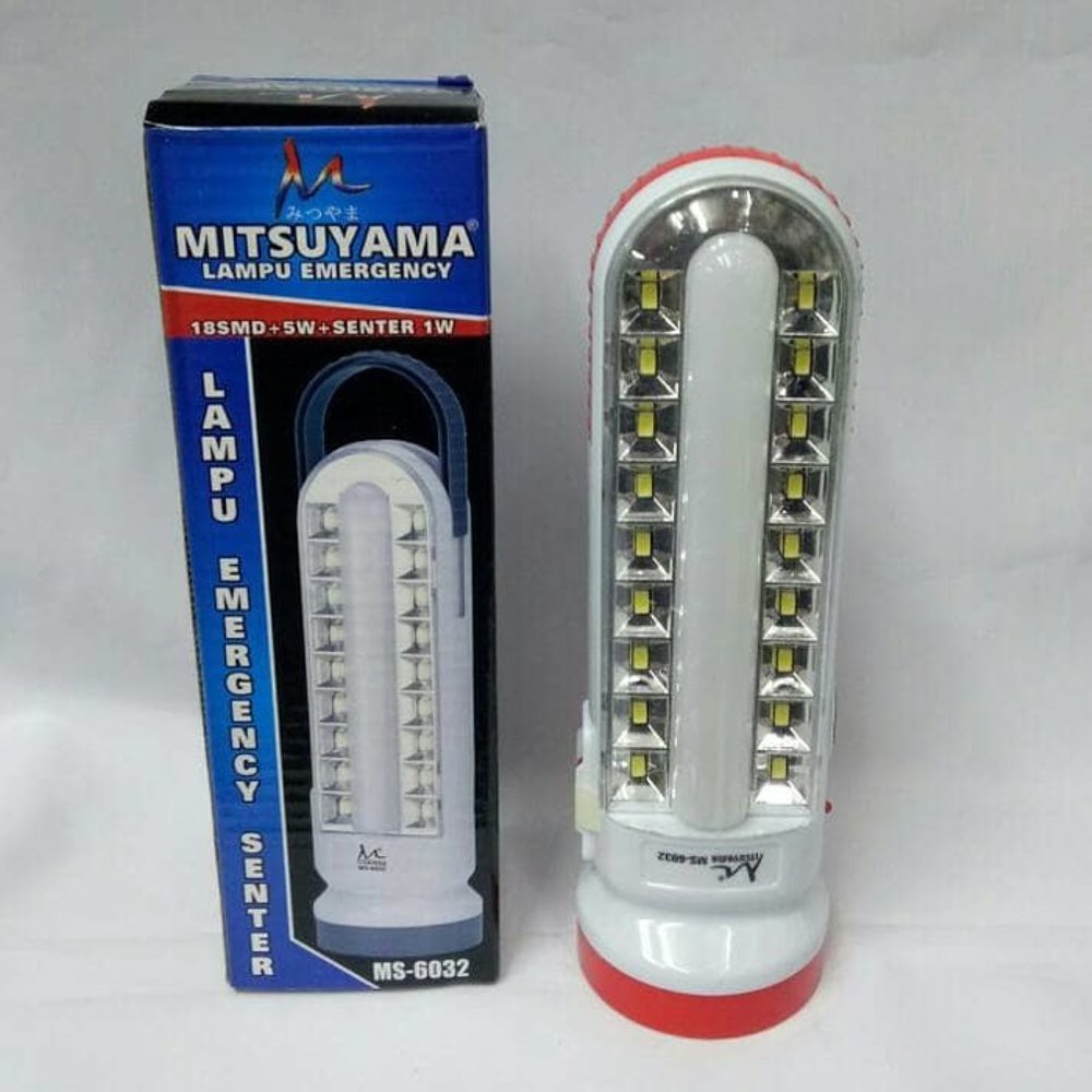 Lampu Emergency Senter Dual Function MS-6032 / Senter Charger Mitsuyama