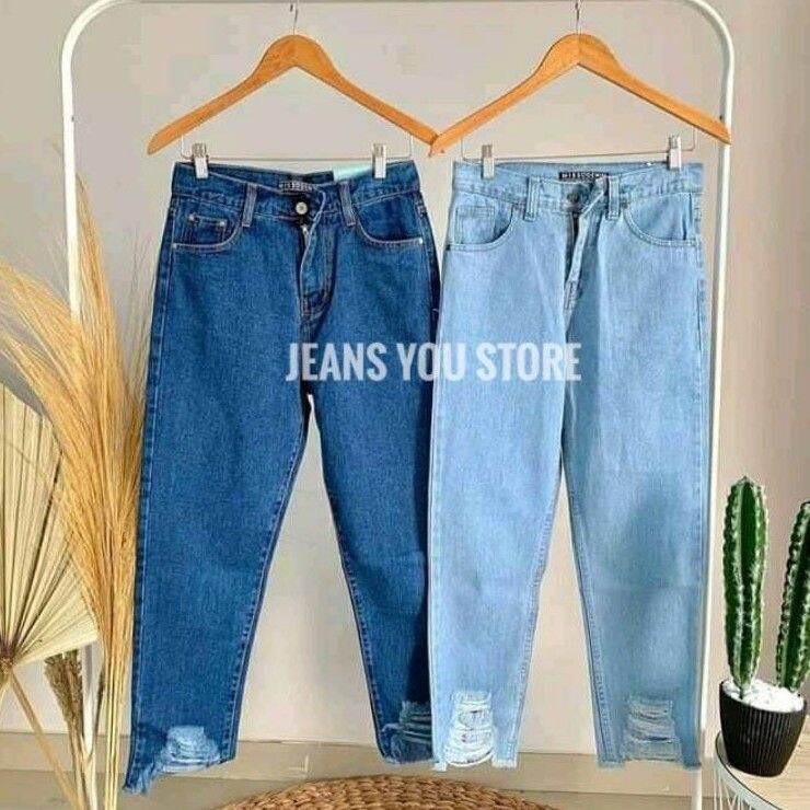 Jeans Boyfrend Sobek Keren / Celana Panjang Wanita Sobek Bawah Terbaru / Celana Panjang Wanita Boyfrend Terbaru / Boyfrend Kekinian Terbaru / Jeans Boyfrend Terbaru Masakini / Boyfrend Bahan Tebal Berkualitas / Boyfrend Kualitas High Quality / pilih warna