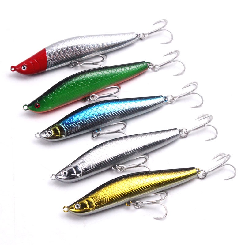 1Pc Umpan Pancing Minnow Fishing Lure Bentuk Pensil 8.5cm 12g Dengan Kait Tajam Untuk Memancing Ikan Mas