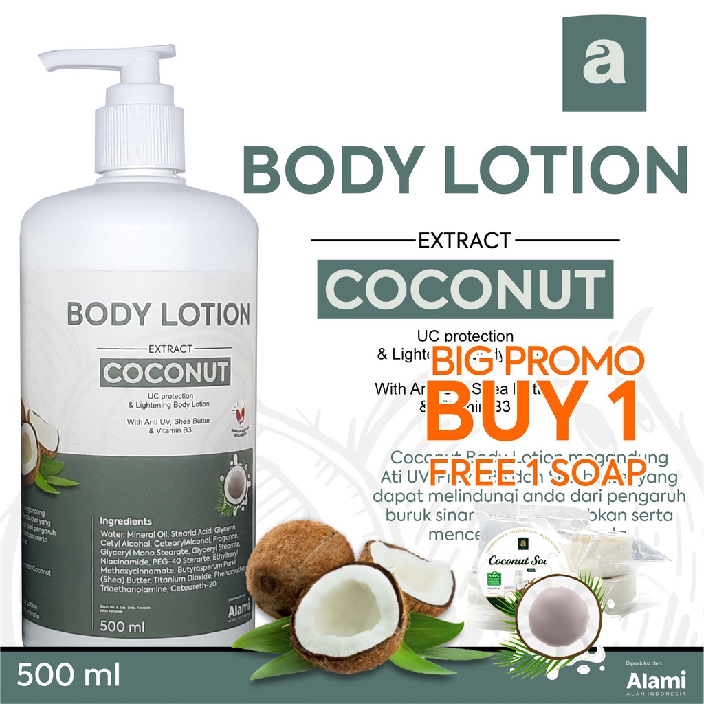 Body Lotion Extract coconut vco kelapa 500ml | Alami Alam Indonesia