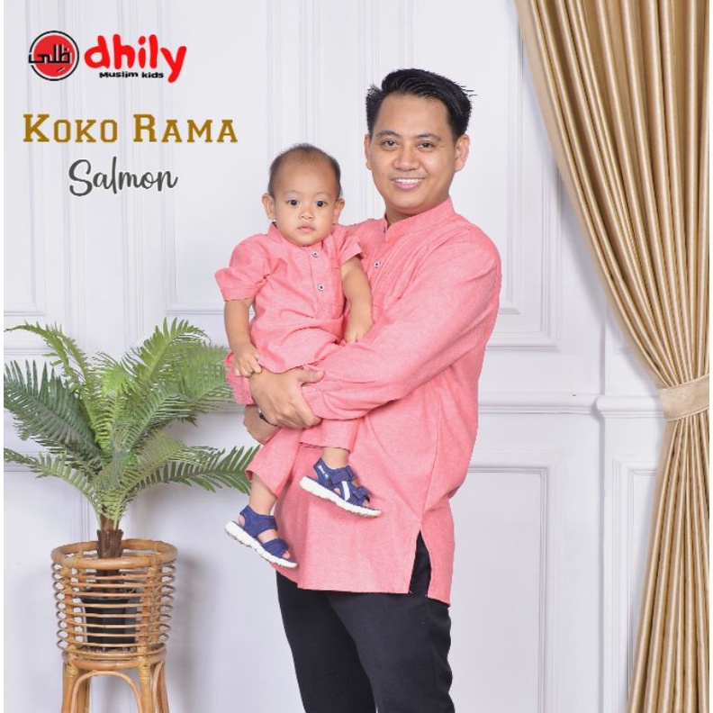 DHILY - BAJU KURTA KOKO ANAK RAMA, Baju Koko Couple Ayah Anak