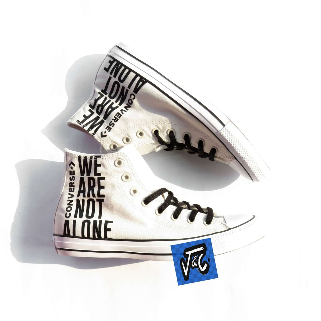 Sepatu Converse Chuck Taylor All Star We Are Not Alone Hi White Murah