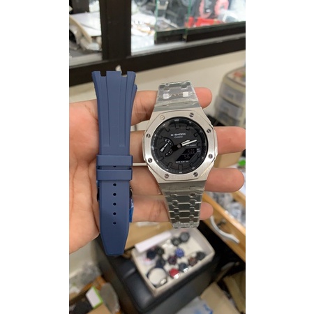 Gshock Ga2100 Original Custom Silver Plus Strap Rubber