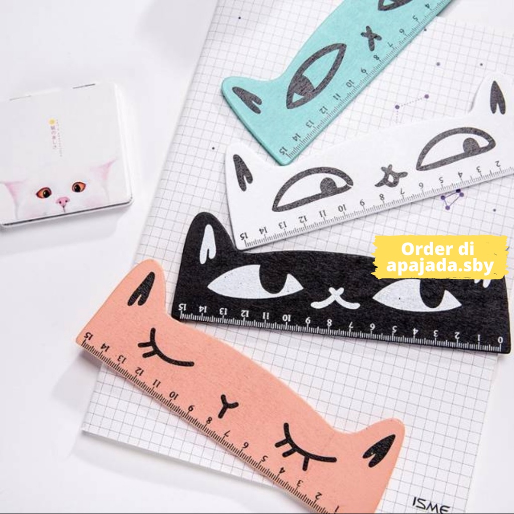 

Penggaris Kucing Bahan Kayu Motif Kucing Lucu Ruler Cat