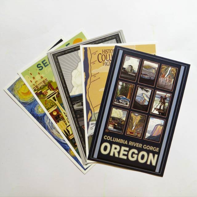 

Postcard Kartu Pos Souvenir Seattle & Oregon