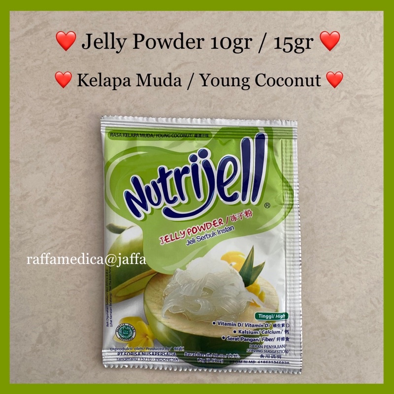 

⭐️Jaffa mart⭐️ NUTRIJELL Powder 10gr/15gr - KELAPA MUDA