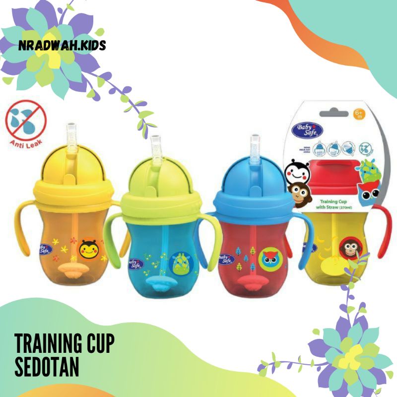 baby safe botol tempat minum anak bayi dengan sedotan