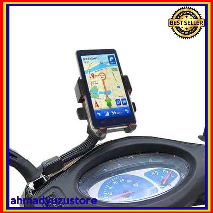 Dudukan HP Motor / Lazypod Motor / Tempat Hp Motor Sepeda UNIVERSAL