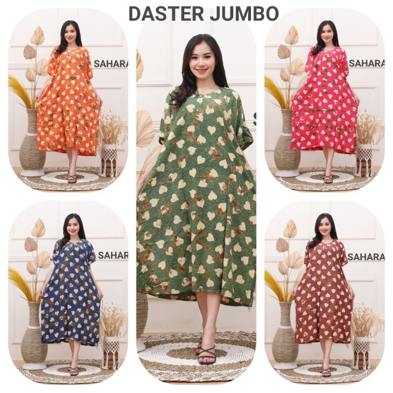 Daster Jumbo Cantik Lengan Pendek - Motif Lucu/Busui Leher Kancing ( DPT001-00) Batik karakter busui