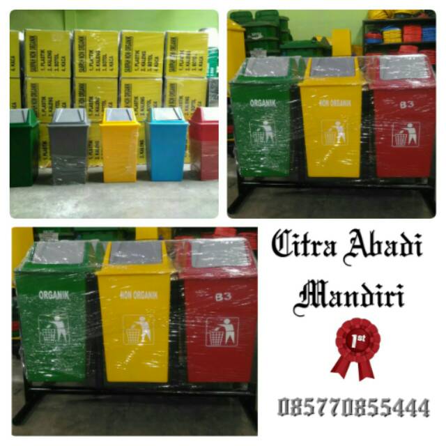 Tempat sampah 3in1 tong fiberglass