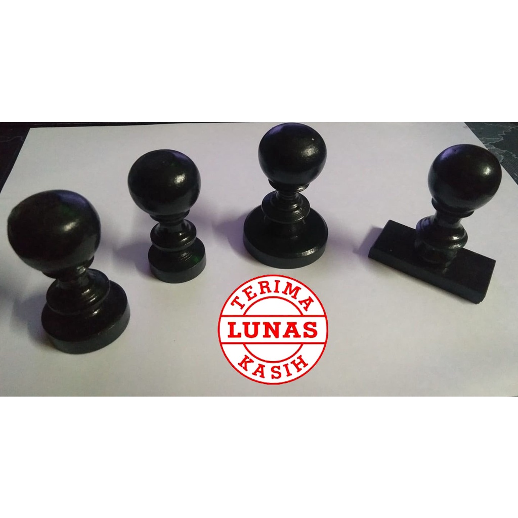 Jual Stempel Kayu Biasa Runaflek Stempel LUNAS Bulat Shopee Indonesia