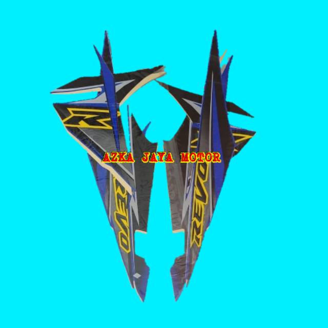 Striping stiker Honda Revo lama warna biru CW