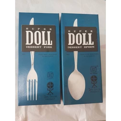 Sendok Atau Garpu Makan Stainless Steel Merek Doll Isi 6 Pcs Perdus