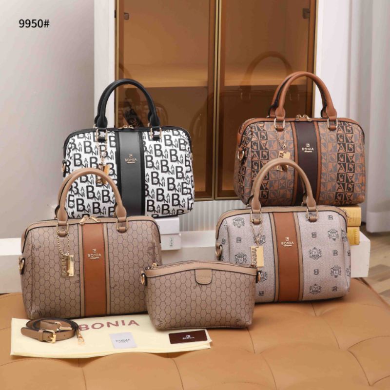 TAS BONIA SPEEDY BAG SET 2IN2 9550 PLATINUM LIKE ORI