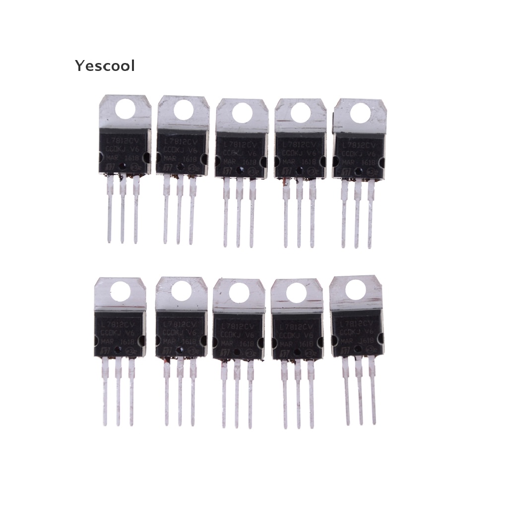 10pcs IC L7812CV L7812 TO-220 12V Voltage Regulator