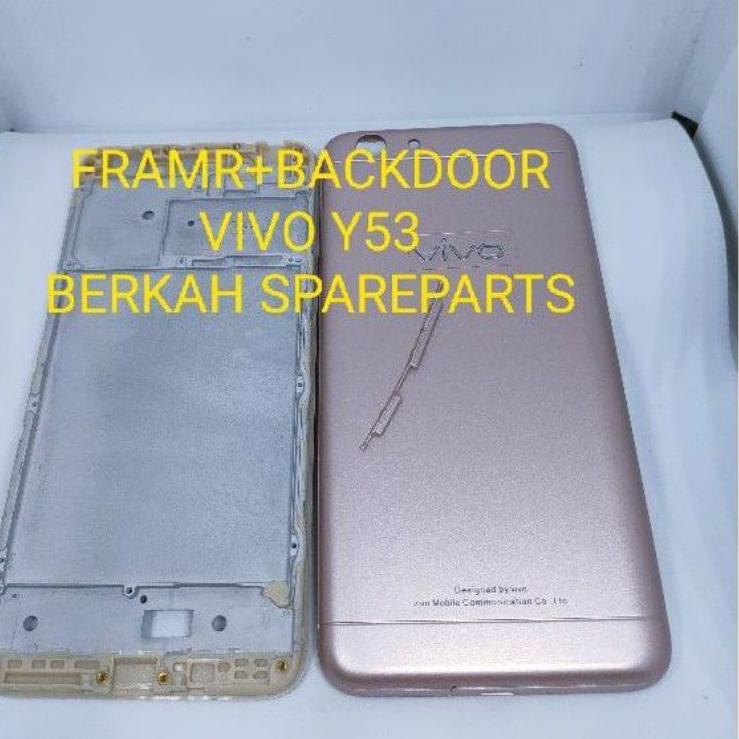 Ready Khusus FRAME TULANG TENGAH LCD+BACKDOOR KESING CASING HOUSING FULSET VIVO Y53 ORIGINAL