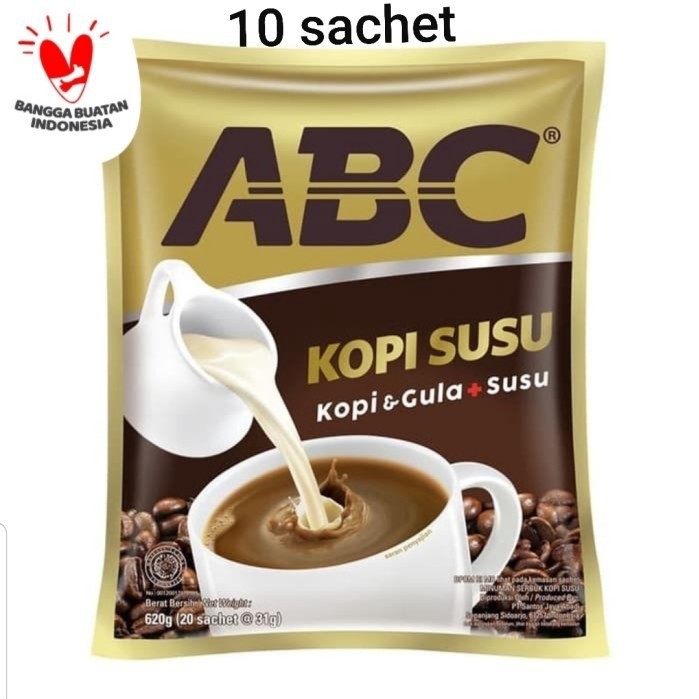 

ABC KOPI &GULA +SUSU 31G ISI 10SACHET