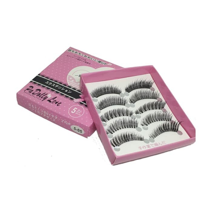 5 Pasang Bulu Mata Palsu Campur Eyelash Panjang Hitam 5-05