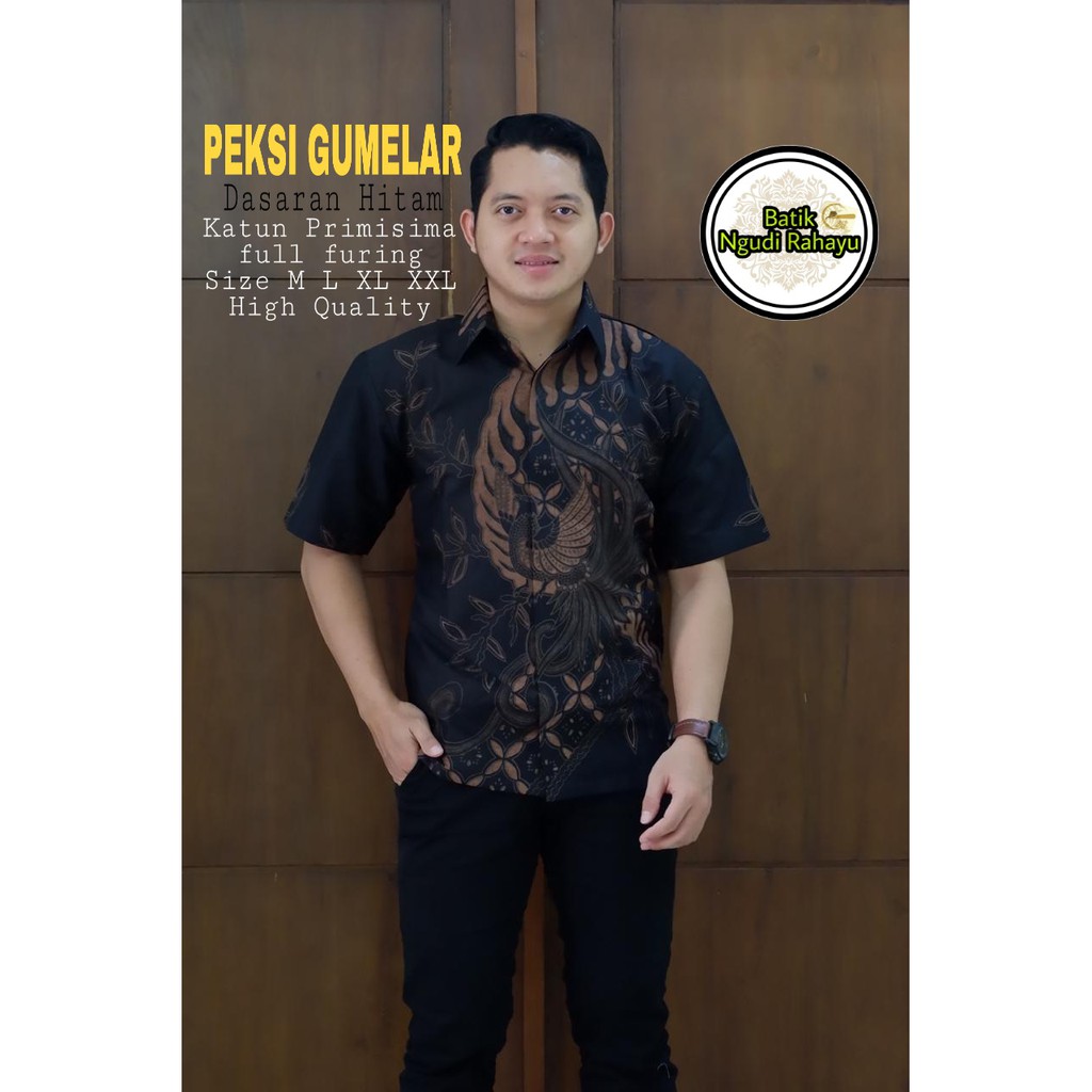 BATIK PRIA TERBARU S M L XL XXL BAJU kemeja batik pria lengan PENDEK PREMIUM BSO OFFICIAL