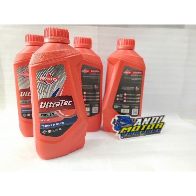 Oli Motor Bebek FEDERAL Ultratec 1 Liter - 0,8 Liter ORIGINAL RESMI