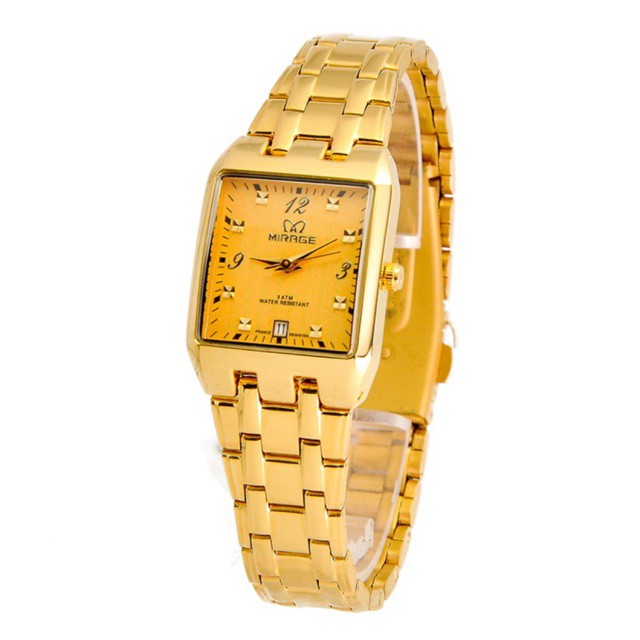 Hot GOLD PREMIUM Jam Tangan Wanita Mirage Rantai Emas 7716L pK Kekinian