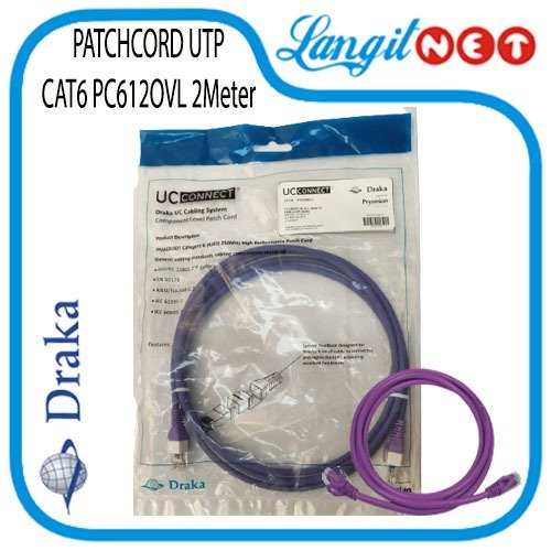 PATCHCORD DRAKA UTP CAT6 2METER PC6120VL VIOLET