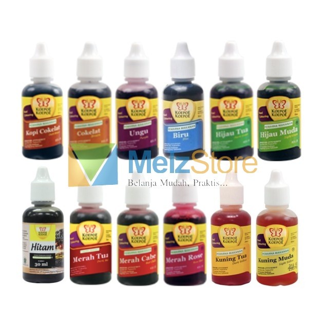 

Koepoe Pewarna Makanan Minuman Kue Food Coloring 30ml - Hijau Tua