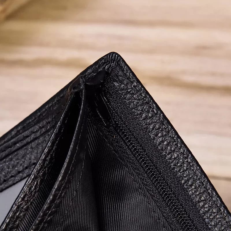 Dompet Pria Kulit Asli Model Lipat 2 Polos Dompet Kulit Sapi Asli-2