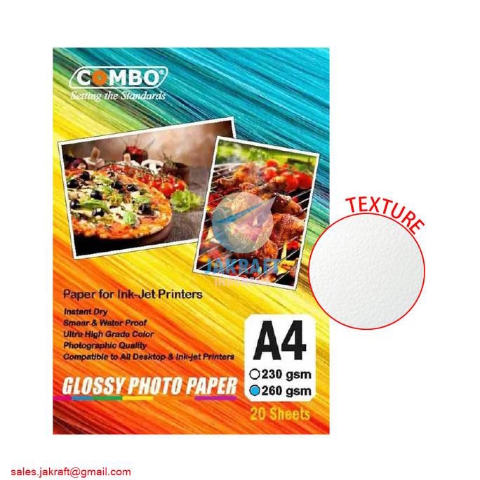 

Diskon Kertas Foto A4 Tebal 260 Gsm COMBO Silky Glossy Photo Paper isi 20 Diskon