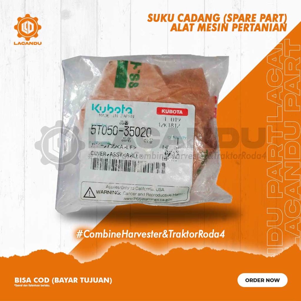 KA COVER ASSY A HST DC60 KUBOTA 5T050-35020 DC 60 FOR COMBINE HARVESTER LACANDU PART