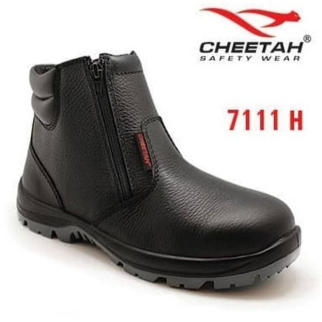 sepatu safety shoes cheetah 7111 h   sepatu safety cheetah hitam original