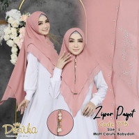 HIJAB DESVIKA ZIPPER KODE 775 CERUTY BABYDOLL | KHIMAR DESVIKA ZIPPER KODE 775 CERUTY 2 LAYER| HIJAB DESVIKA JUMBO SAYRI HIJAB SYARI 2 LAYER