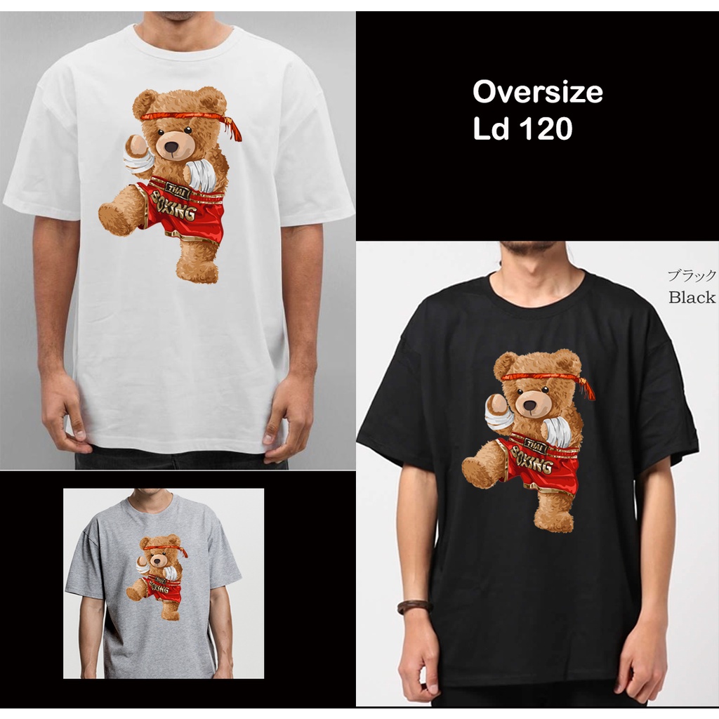 Kaos Oversize Muay Thai Bear Unisex