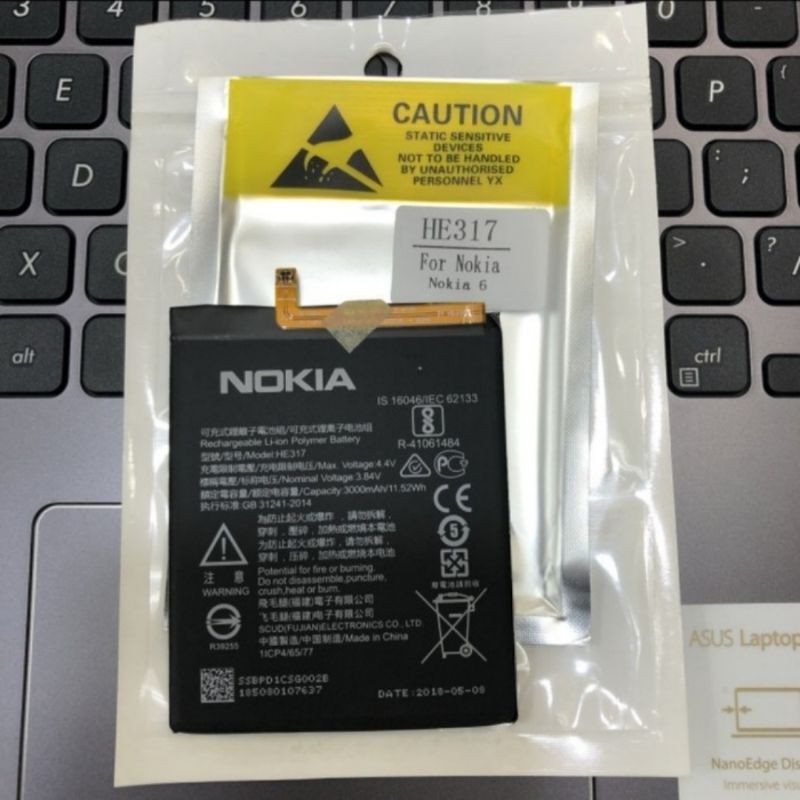 Battery baterai batre Nokia 6 TA1021 TA1033 HE316 HE317 Original
