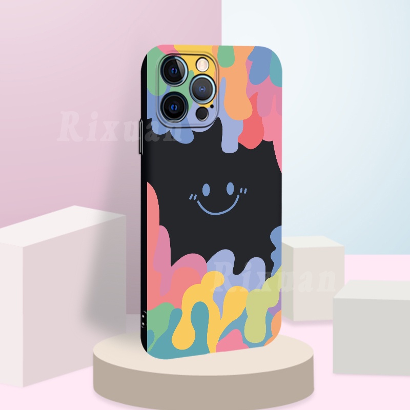 Casing Silikon OPPO A16 A15 A15S A53 A33 A54 A5S A12 A92 A5 A31 A3S A37F A59 F1S A1K A11K F11 F9 F7 OPPO Reno 6 6f 5F Motif Smiley