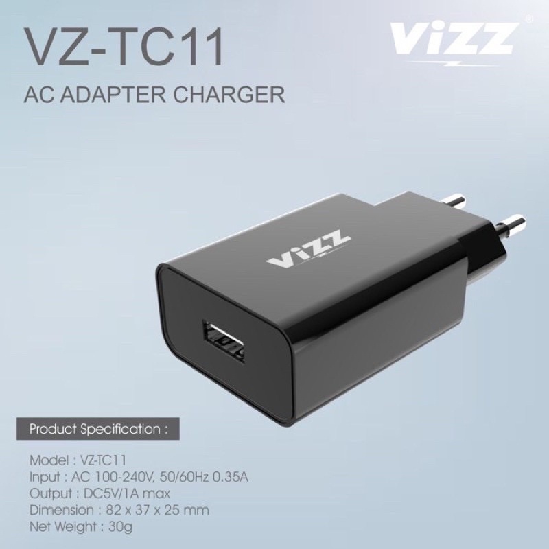 PROMO ADAPTER CHARGER VIZZ VZ-TC11 ORIGINAL