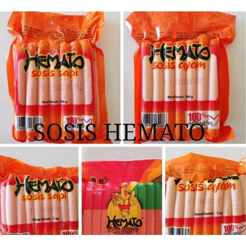 

Sosis Merk Hemato Ayam/Sapi 500gr