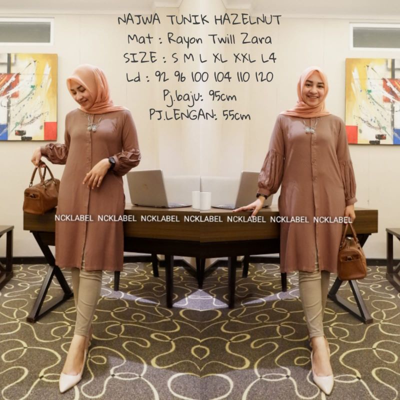 NAJWA//ZEA TUNIK POLOS ORIGINAL BY NCK