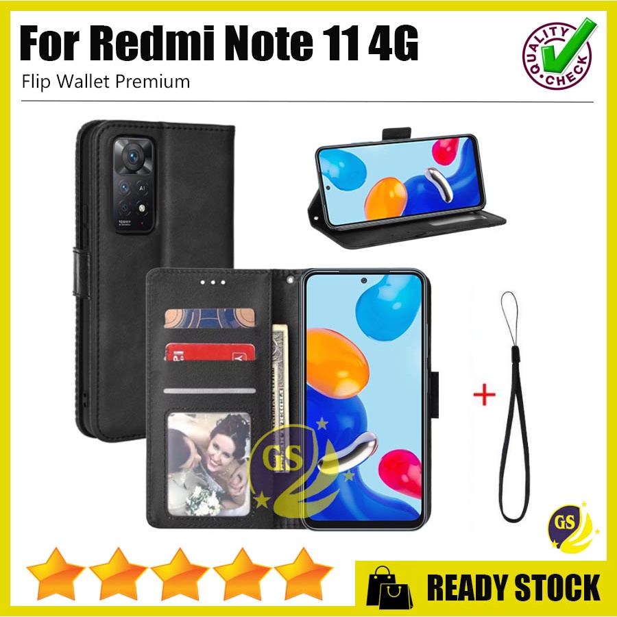 Xiaomi Redmi 10C 10A 2022 / REDMI NOTE 12 PRO Redmi Note 12 4G 5G / Redmi Note 11 Pro Poco M4 Pro 4G NOTE 3 Flip Case Cover Case Leather Wallet Sarung Dompet Buku Case Kulit Casing