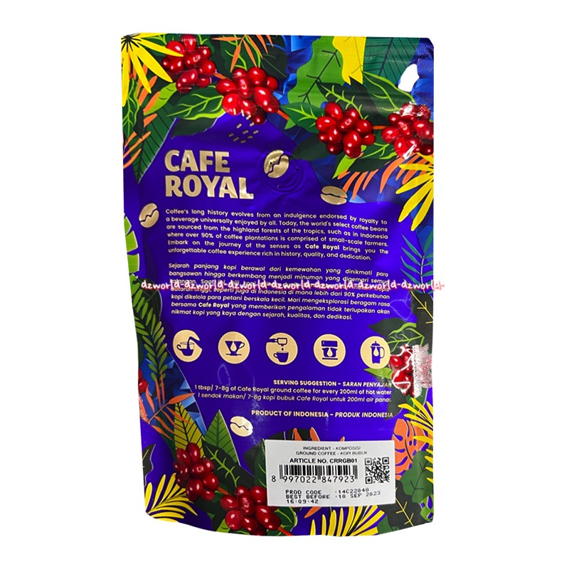 Cafe Royal 100gr Kopi Lanang Paradise Arabica Tropical Robusta Kopi Bubuk Royal Cafe Coffee Kopi Ground Coffee Caferoyal Cave